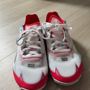 White and Red Athletic Sneakers